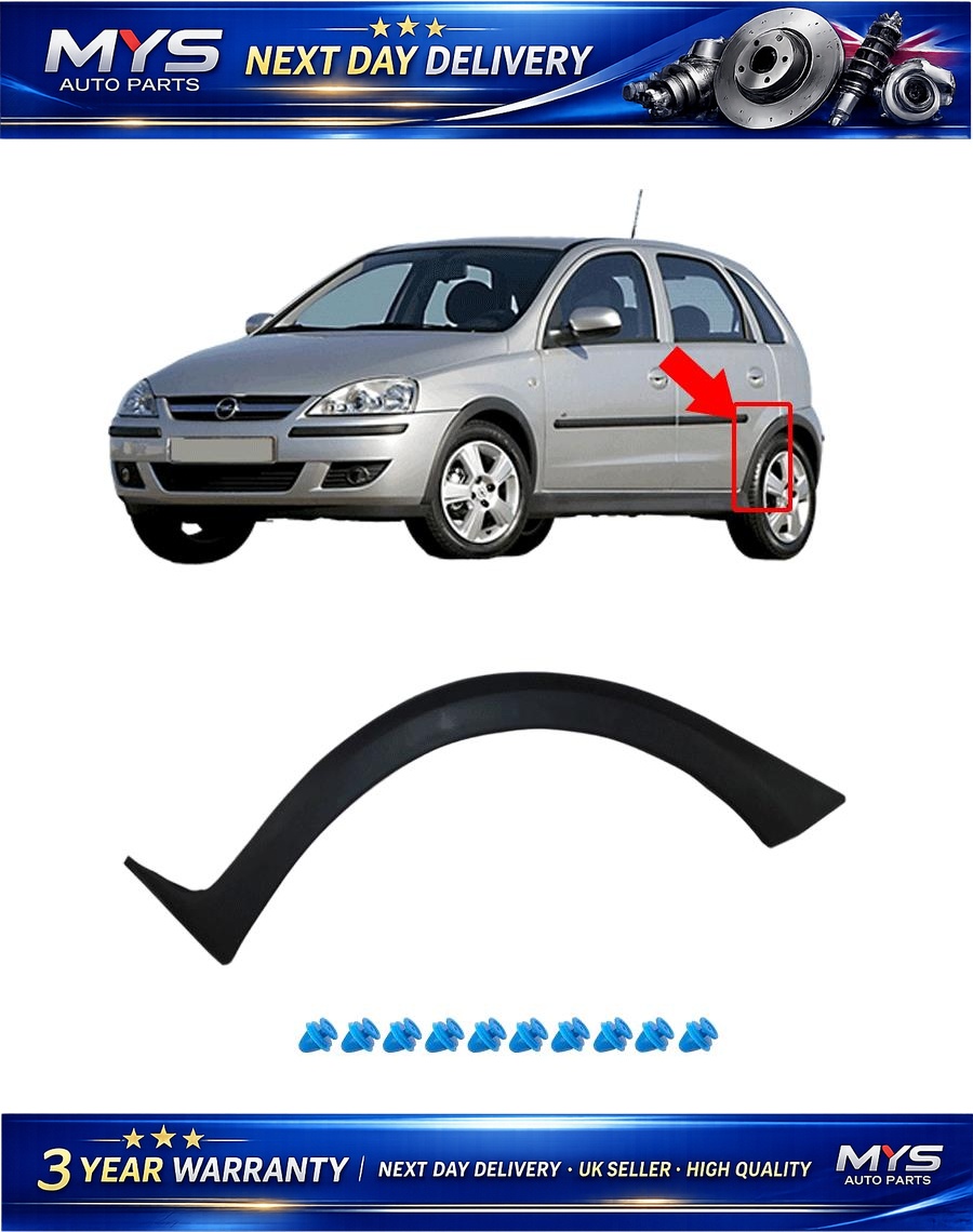 Rear Moulding Wheel Arch Trim Left Side - VAUXHALL OPEL Corsa C - OEM 172890