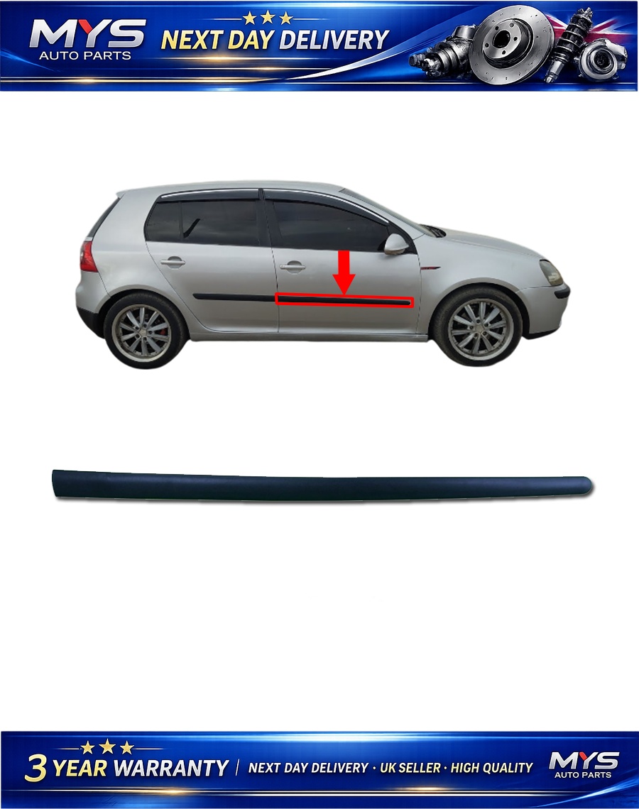 Front Door Panel Trim Moulding Strip Right - VW Golf Mk5 Mk6 (2003-2013)