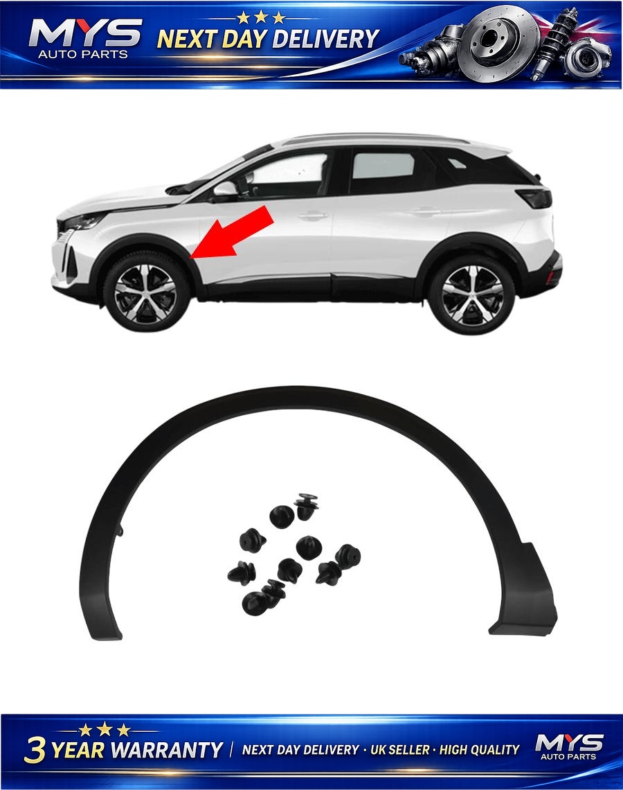 Wheel Arch Moulding Trim Front Left - PEUGEOT 3008 2016 On - OEM 98252889XT