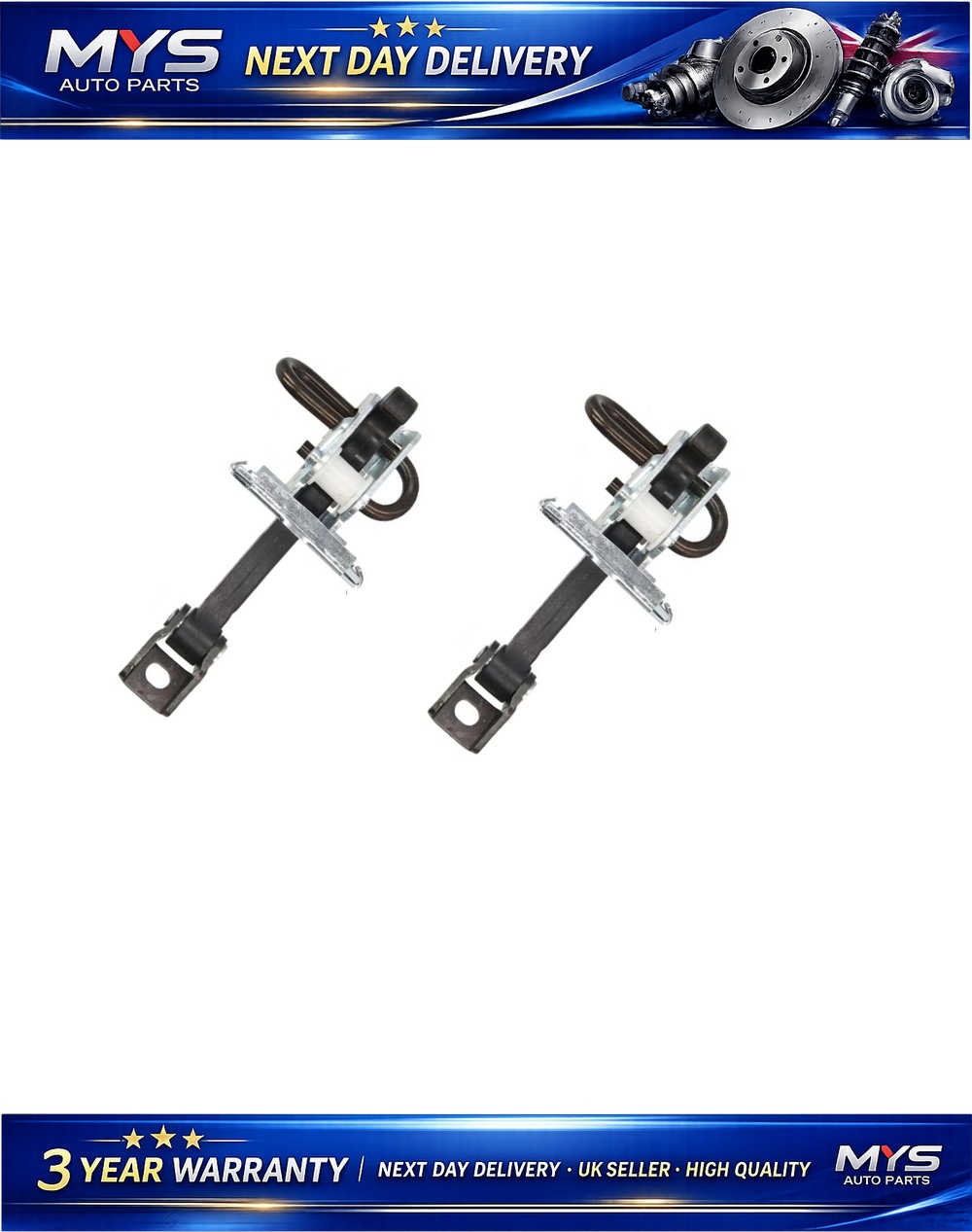 2 X Front Door Hinge Stop Check Strap Limitery Right And Left Side - BMW 3 E46