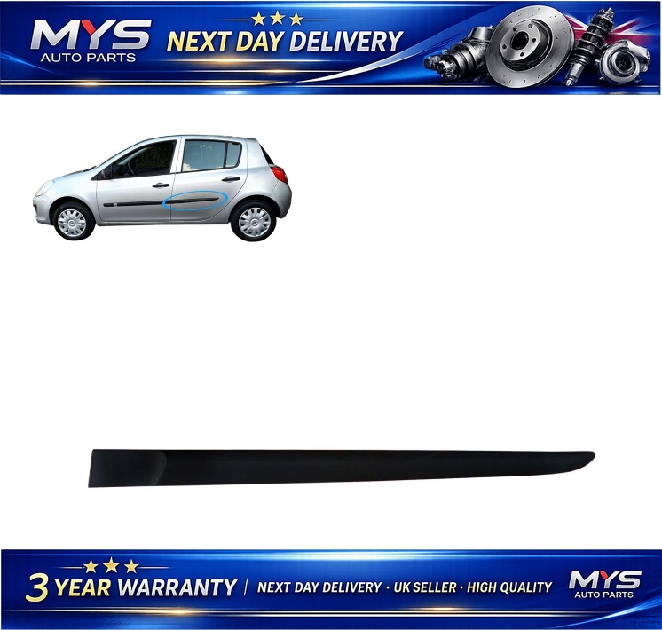 Side Door Moulding Strip Panel Rear Left - RENAULT Clio Mk3 2006 2012