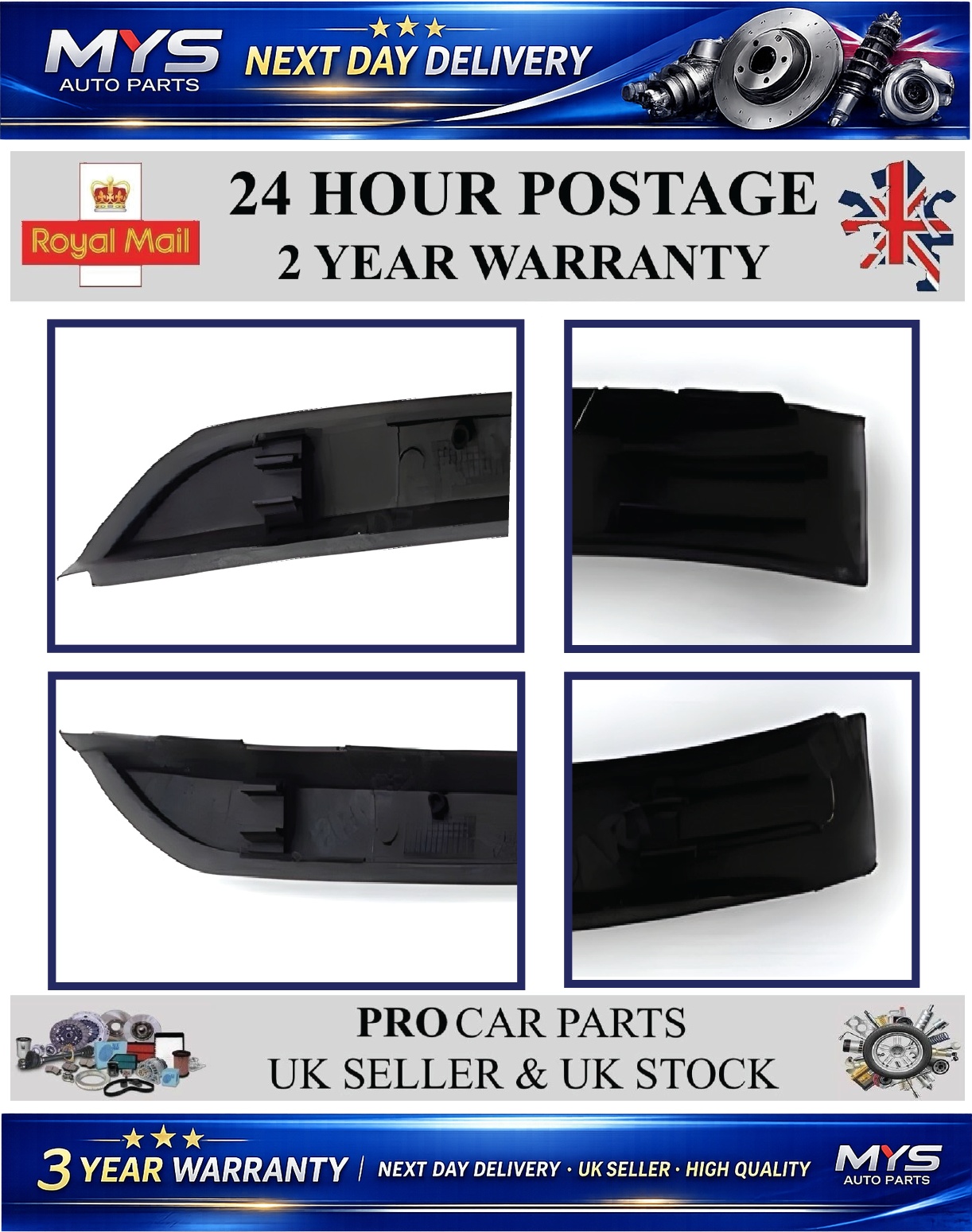 Front Windshield Trim Moulding Pillar Cover R & L Side - MERCEDES Vito W638