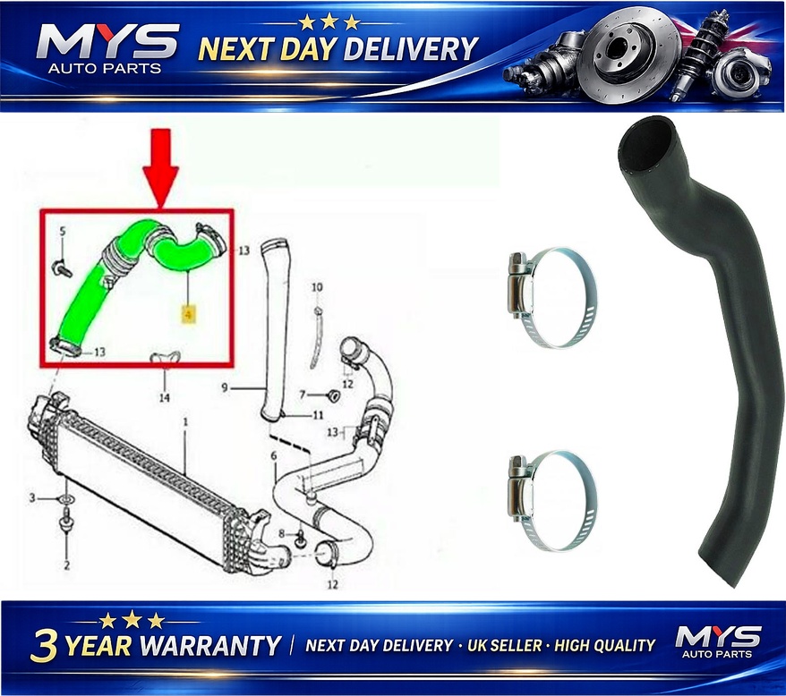Turbo Intercooler Hose Pipe - Focus C-max 2.0 Tdci-volvo V50 S40 C30 C70 2.0d