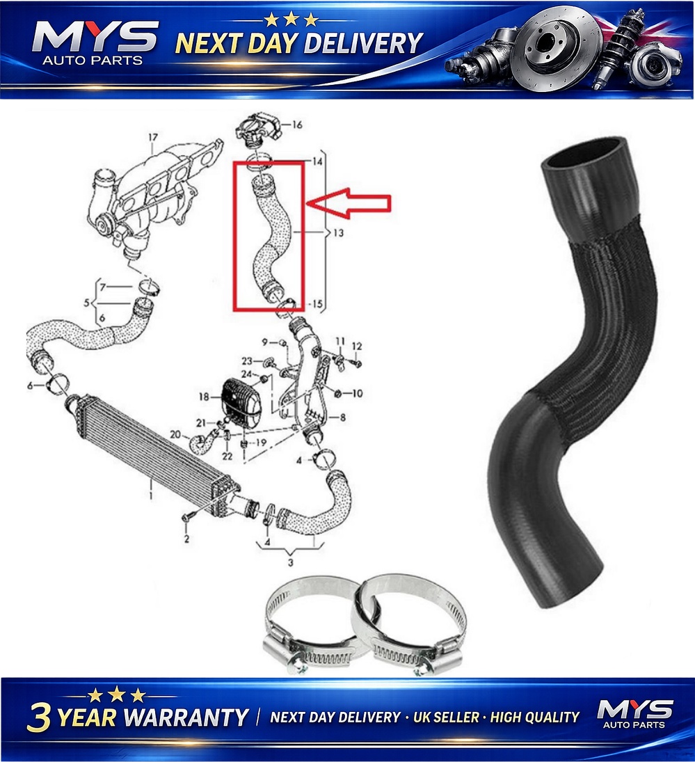 Turbo Intercooler Hose Pipe - AUDI A4 A5 Q5 1.8 2.0 Tfsi - OEM 8K0145737J +more
